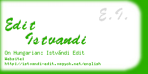 edit istvandi business card