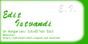 edit istvandi business card